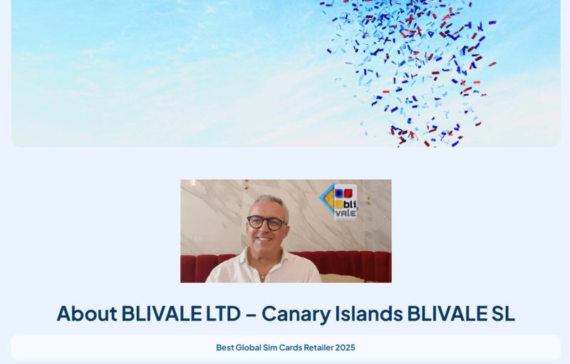 blivale_image_en_Best Global Sim Cards Retailer 2025_800x512 image blivale_image_en_Best Global Sim Cards Retailer 2025_800x512 A BLIVALE il riconoscimento come "Spanish Business Awards 2025 - Miglior rivenditore globale di schede SIM 2025"